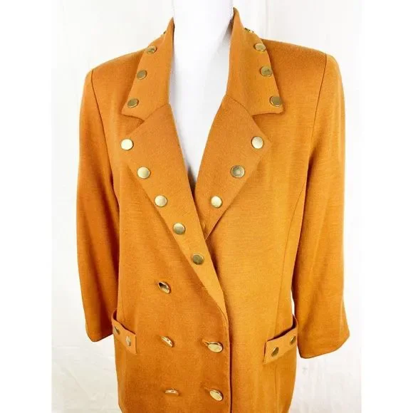 Vintage 1980's Lillie Rubin Studded Wool Knit Skirt and Blazer Suit - Picture 6 of 10